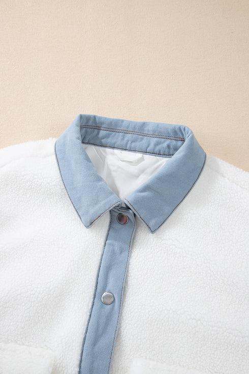 Exclusive Soft Sherpa Fleece Button Front Jacket