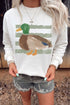 Polyester Cotton Western Duck Graphic Pullover Sweatshirt