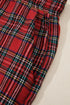 Plaid Slogan Embroidery Pocket Long Sleeve Lounge Set