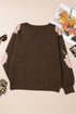 Floral Print Drop Shoulder Relaxed Pullover Sweater