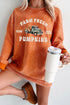 Farm Fresh Pumpkins Corded Ribbed Graphic Pullover Sweatshirt
