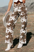 Abstract Pattern Regular Fit Full Length Western Jeans