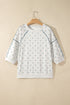 Polka Dot Piping Trim Relaxed Silhouette Top