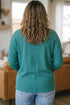 V Neck Waffle Textured Button Front Tunic Long Sleeve Jacket
