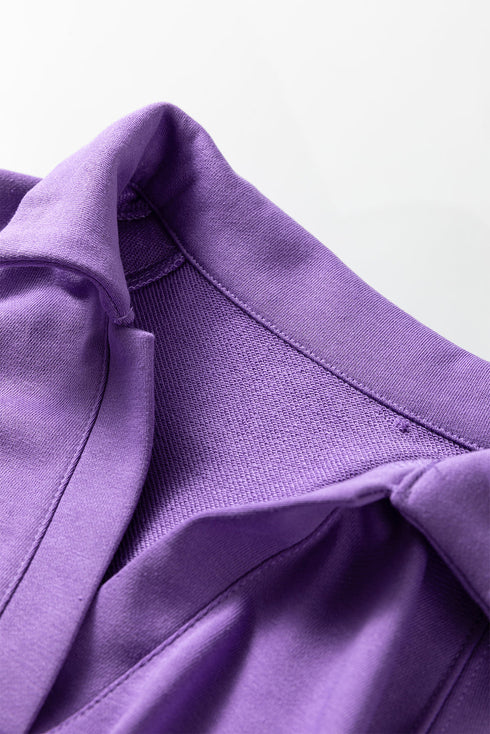 Active Collared Pullover And Central Seam Pant Set