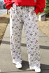Camo Print Drawstring Waist Loose Fit Full Length Pants