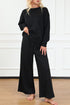 Ultra Loose Textured Slouchy Matching Pant Set