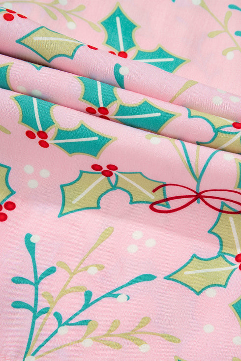 Floral Print Wide Leg Southern Belle Christmas Sleepwear