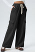 Drawstring Elastic Waist Cargo Patch Pocket Pants