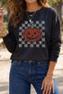 Polyester Rhinestone Pumpkin Graphic Long Sleeve Tee