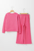 Ultra Loose Textured Slouchy Matching Pant Set