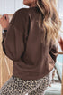 Floral Buffalo Plaid Striped Embroidered Patch Western Pullover Sweatshirt