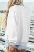 Reversible Boo Slogan Ghost Print Mock Neck Sweatshirt