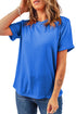 Soft Stretch Blend Crew Neck Short Sleeve Tee