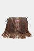 Western Aztec Bohemian Tassel Pu Leather Shoulder Bag