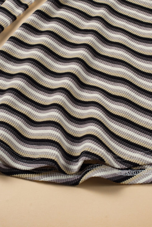 Striped Tassel Detail Tee And Wide Leg Pant Sets