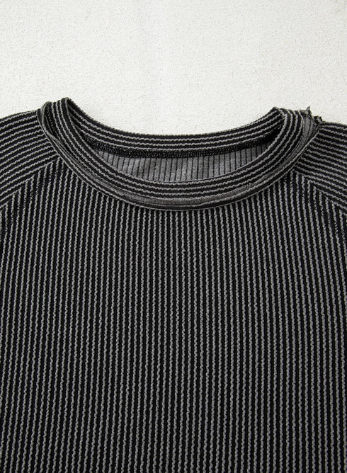 Corded Lantern Sleeve Ruffled Skort Two Piece Dress