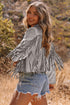 Cropped Faux Suede Western Fringe Tassel Jacket