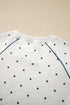 Polka Dot Piping Trim Relaxed Silhouette Top
