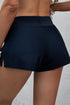 Contrast Waistband Tie Front Swim Shorts