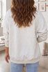 Spooky Letter Print Open Front Split Sweatshirt