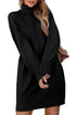 Oversized Turtleneck Center Seam Knit Sweater Dress