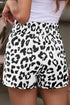 All Over Leopard Print High Waisted Casual Shorts