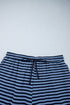 Striped Long Sleeve Drawstring Waist Loungewear Set