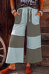 Raw Seam Ankle Length Wide Leg Pants