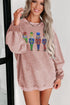 Sparkling Nutcracker Graphic Corded Crew Neck Sweatshirt