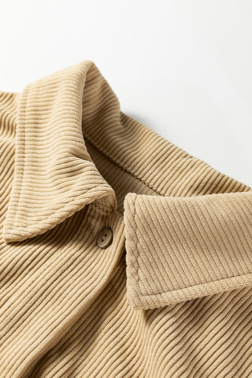 Retro Western Patchwork Corduroy Plaid Shacket