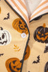Pumpkin Print Two Piece Long Sleeve Lounge Set