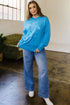 Western Embroidery Drop Shoulder Pullover Knit Sweater