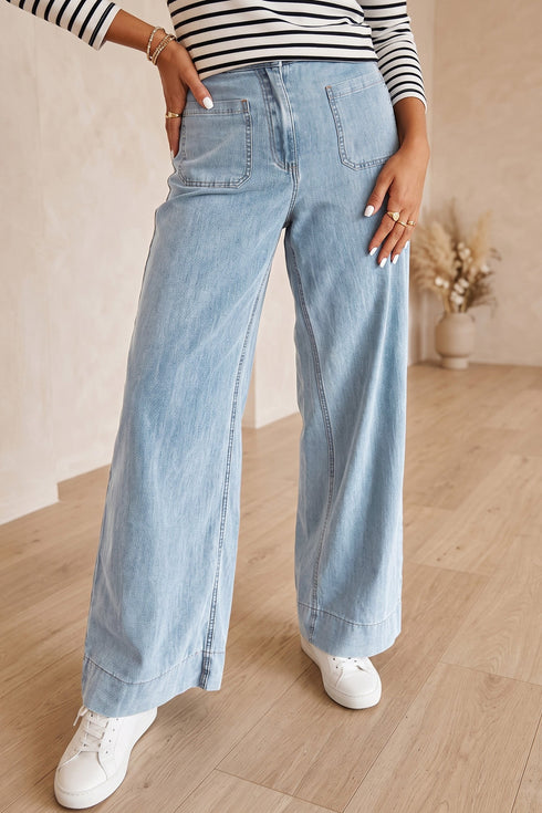 Cotton Full Length Regular Pocket Denim Jeans