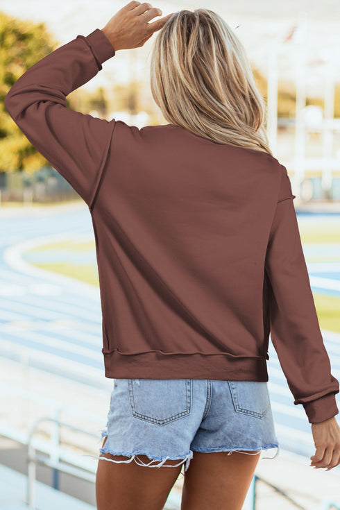 Pray Camo Graphic Mock Neck Faith Statement Sweatshirt