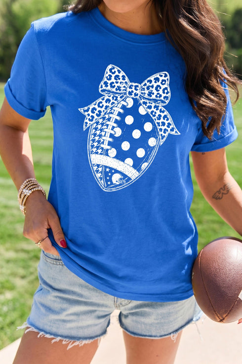 Leopard Bow Polka Dot Print Graphic Tee
