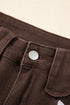 Button Fly Decorative Belt Loops Straight Leg Jeans