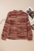 Polyester Fuzzy Striped Pattern Button Front Cardigan