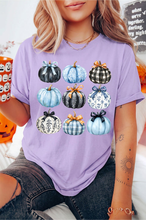 Pumpkin Printed Graphic Relaxed Silhouette Statement Tee
