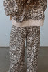 Leopard Print Wide Leg Full Length Pants