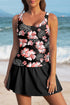 Empire Waist Ruched Side Tie Tankini Set