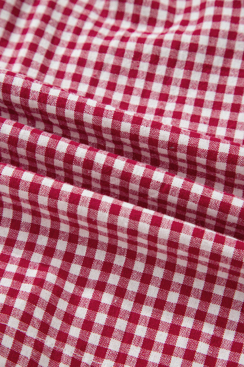 Southern Belle Plaid Print Trim Bottoms