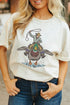 Western Duck Print Graphic Novelty Statement Tee