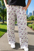 Camo Print Drawstring Waist Loose Fit Full Length Pants