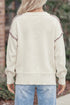 Embroidery Drop Shoulder Letter Print Pullover Sweater