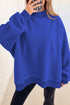 Reversible Mock Neck Oversize Drop Shoulder Sweatshirt