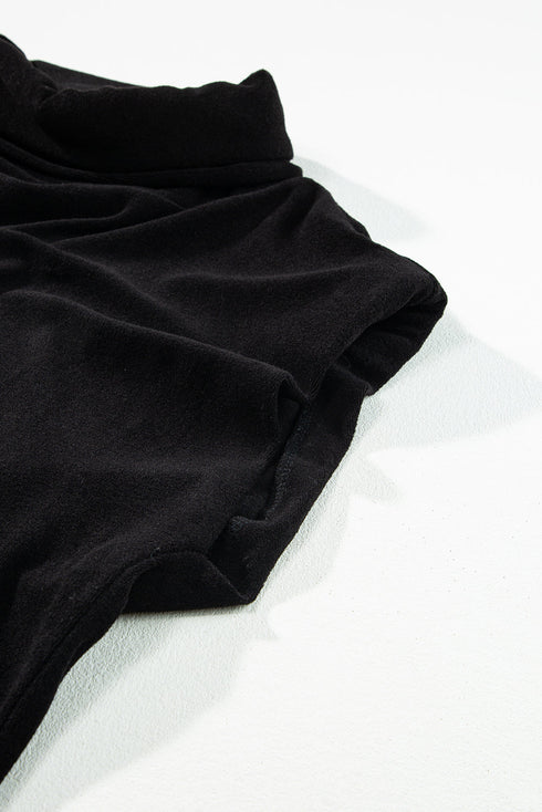 Elegant High Neck Sleeveless Vest Cargo Pants Two Piece Set