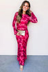 Floral Print Cuff Hem Serging Long Sleeve Sheath Maxi Dress
