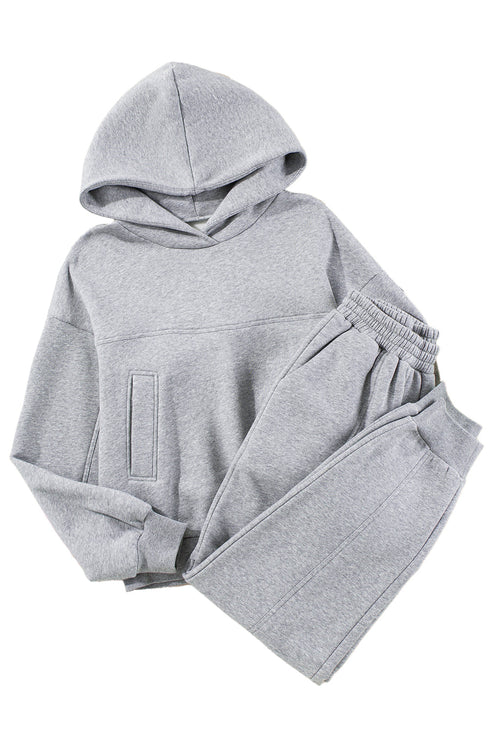 Heavyweight Fleece Hoodie And Seamed Jogger Set