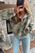 Western Print Fleece Pullover Long Sleeve Fit Sweatshirt